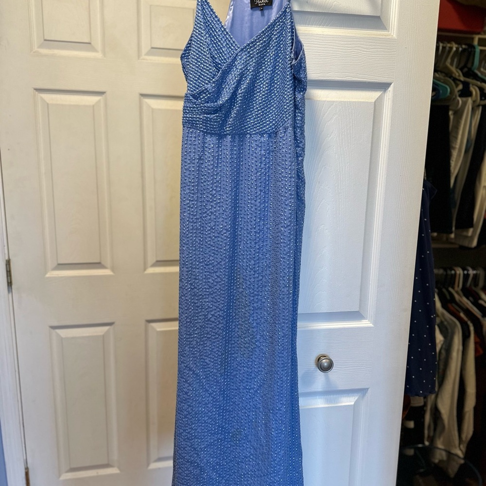 Parker Blue Halter Maxi Gown for Weddings